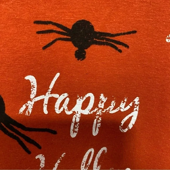Halloween Tee Onque Casuals Orange Sequin Spider – Large - Picture 6 of 8